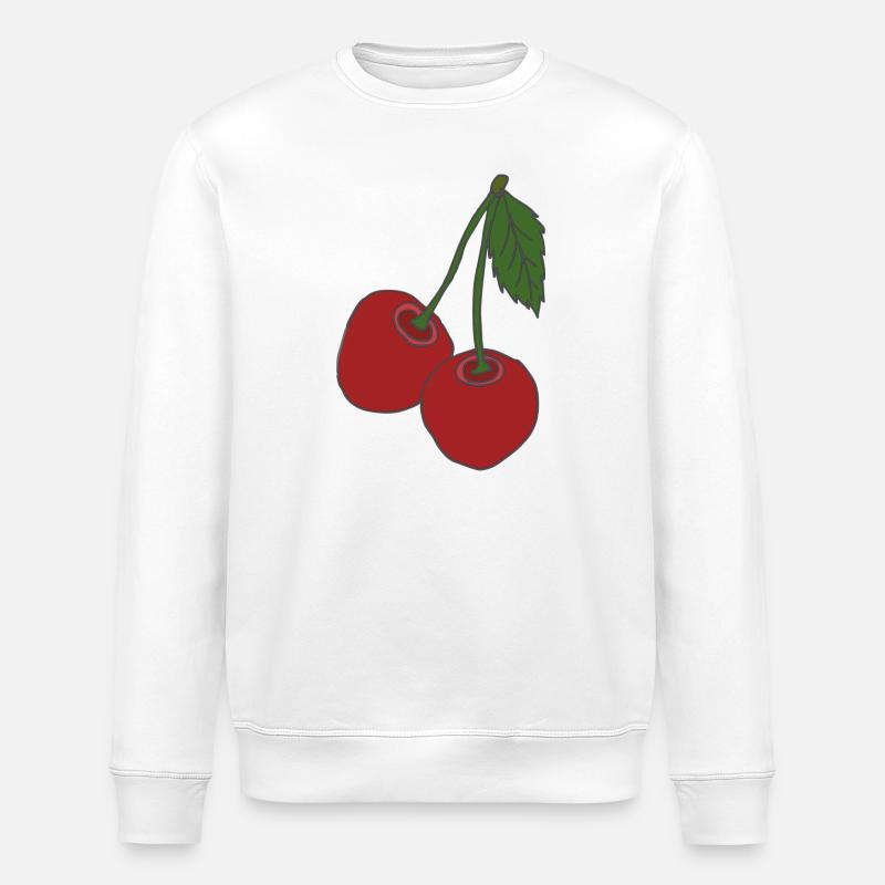 Cerises - Sweat bio ROLLER Stanley/Stella Unisexe - blanc