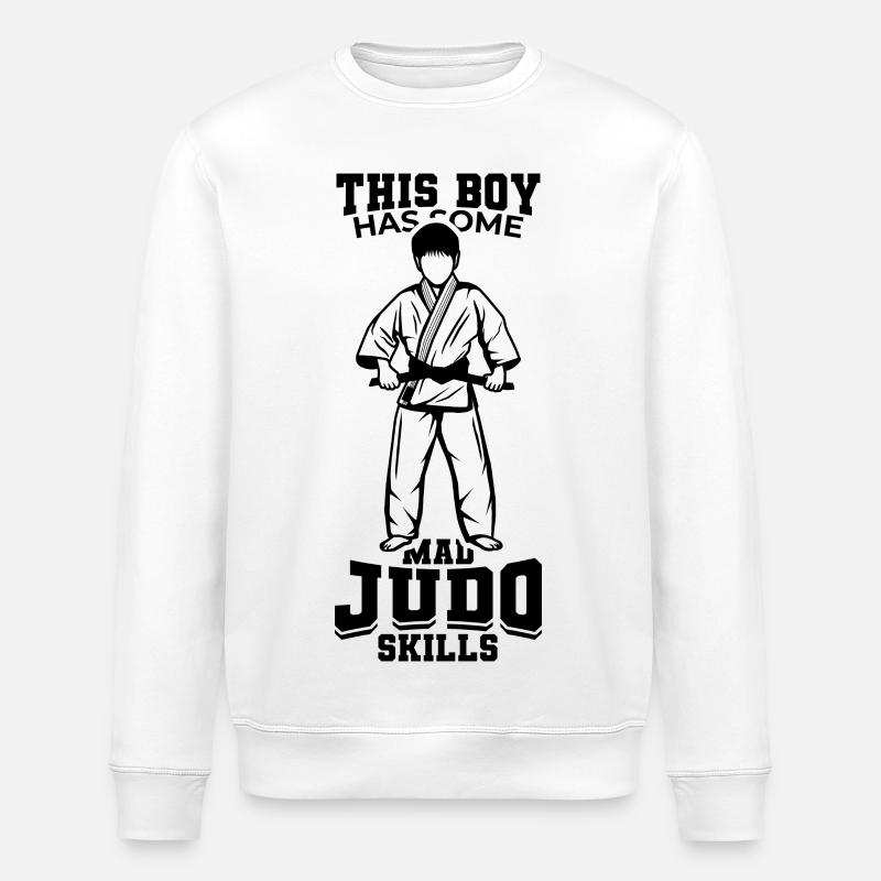 Judo Junge - Stanley/Stella Unisex Bio-Sweatshirt ROLLER - Weiß
