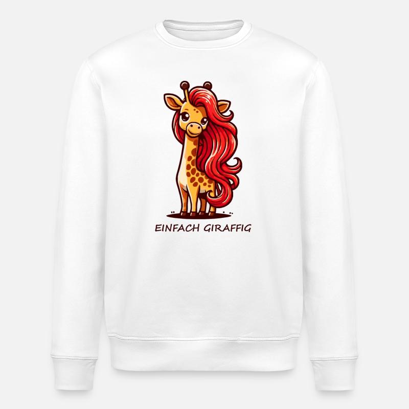 Tout simplement girafe - Sweat bio ROLLER Stanley/Stella Unisexe - blanc