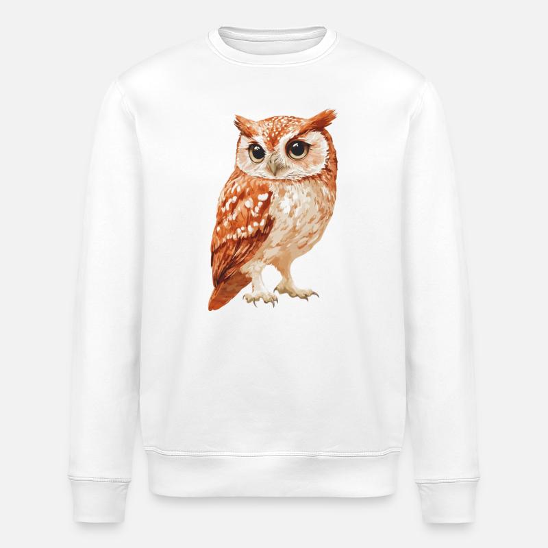 Eule - Stanley/Stella Unisex Bio-Sweatshirt ROLLER - Weiß