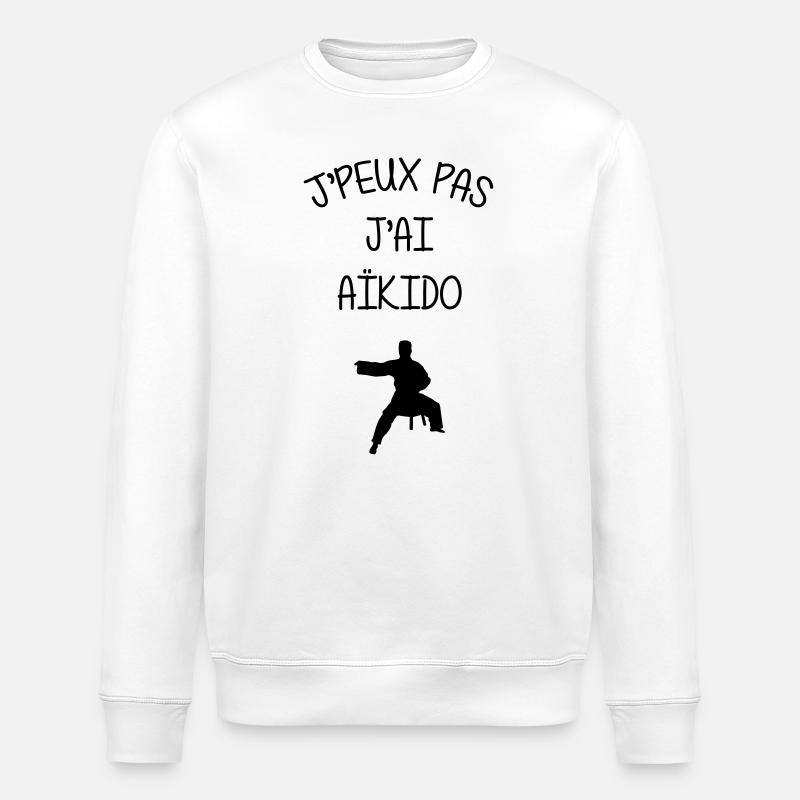 J'peux pas j'ai Aïkido  - Sweat bio ROLLER Stanley/Stella Unisexe - blanc