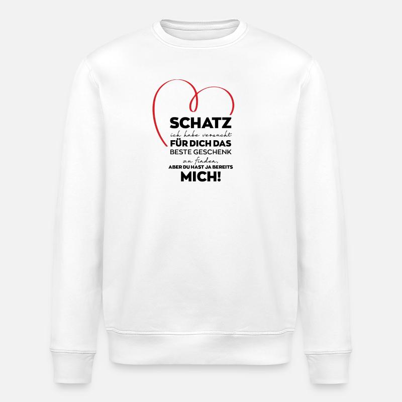 Schatz lustiges Geschenk - Stanley/Stella Unisex Bio-Sweatshirt ROLLER - Weiß