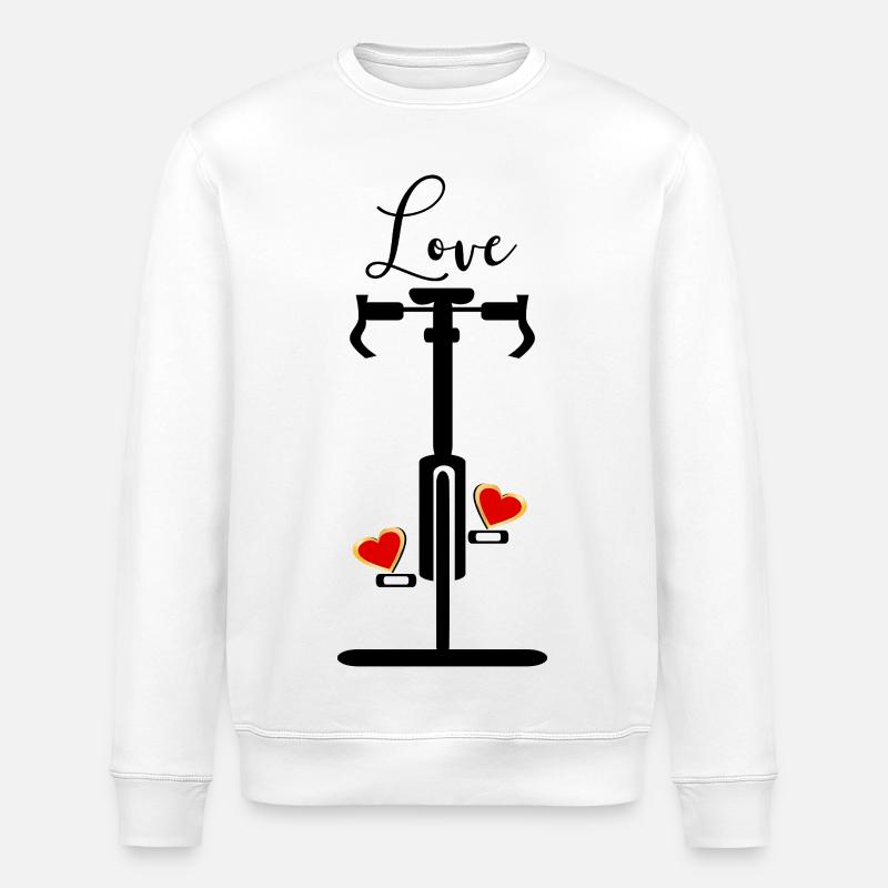 Cœur d’amour pour le cyclisme - Sweat bio ROLLER Stanley/Stella Unisexe - blanc