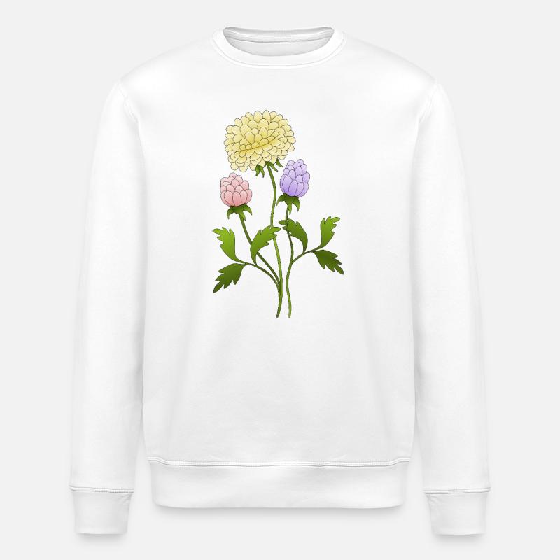 Fleur - Sweat bio ROLLER Stanley/Stella Unisexe - blanc