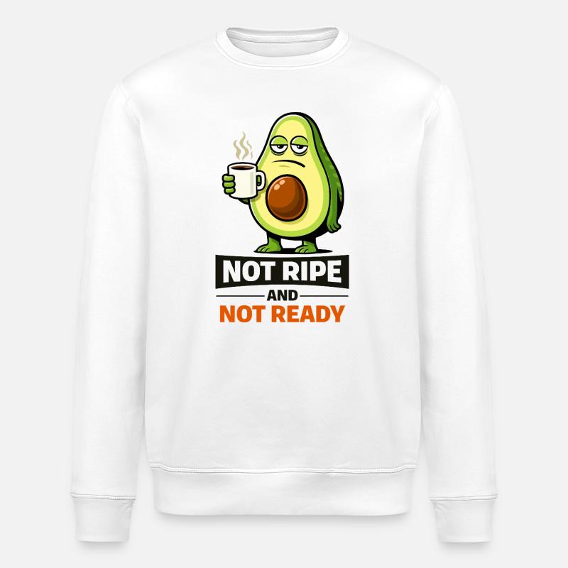 Avocado-Meme: Nicht reif, nicht fertig - Stanley/Stella Unisex Bio-Sweatshirt ROLLER - Weiß
