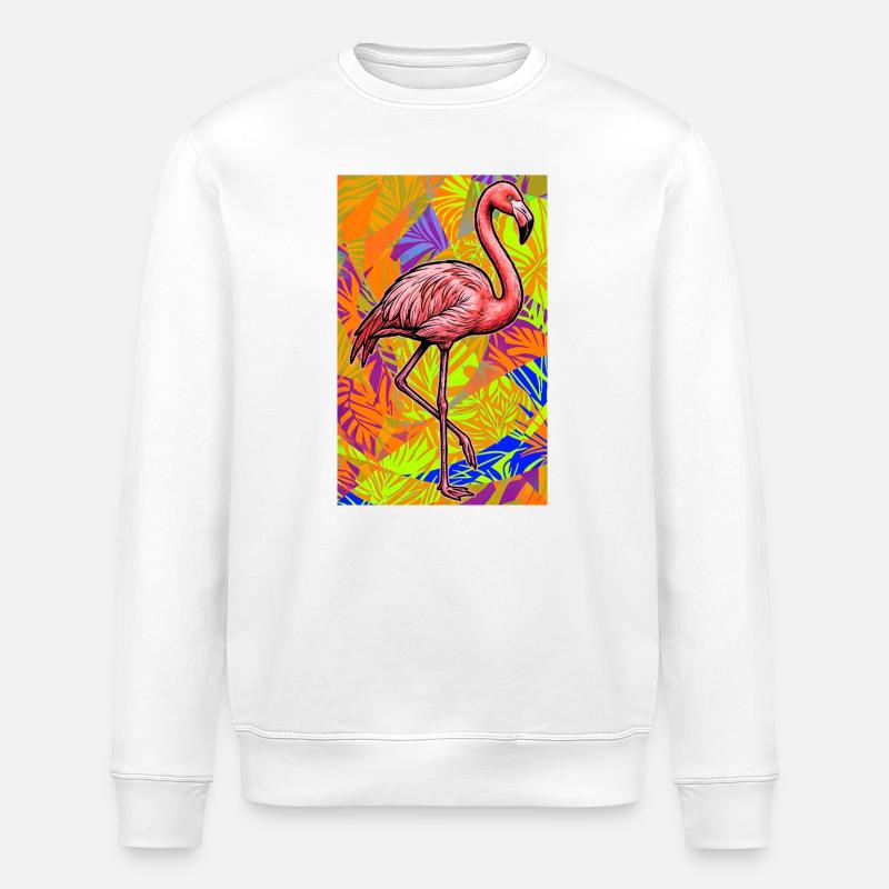 Flamant - Sweat bio ROLLER Stanley/Stella Unisexe - blanc