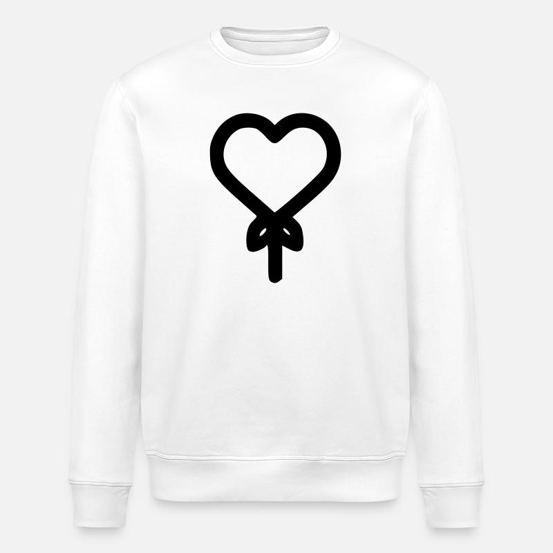 Ballon coeur - Sweat bio ROLLER Stanley/Stella Unisexe - blanc