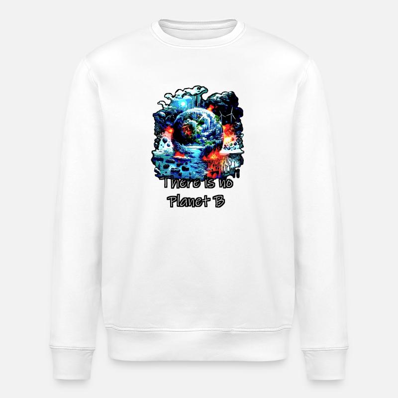 no planet b - Stanley/Stella Unisex Bio-Sweatshirt ROLLER - Weiß