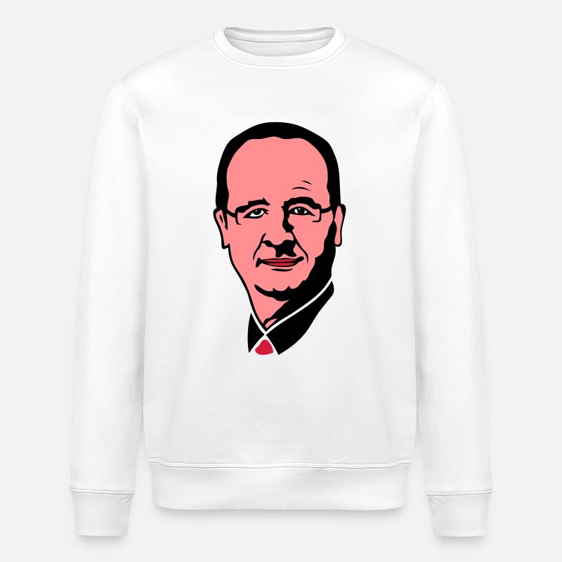 francois hollande president leader 3 - Sweat bio ROLLER Stanley/Stella Unisexe - blanc