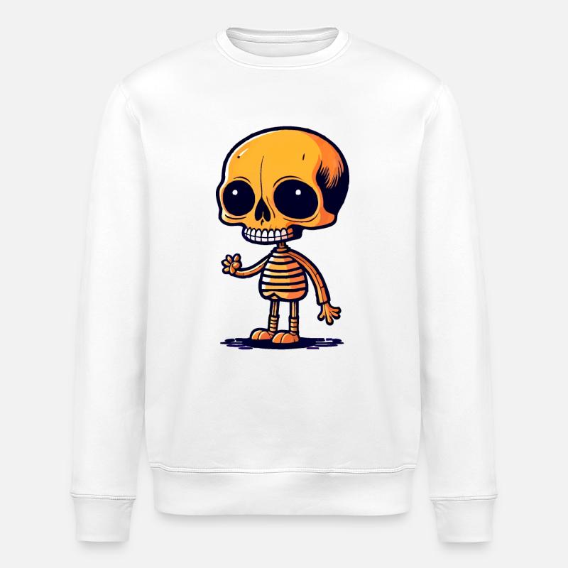 Squelette - Sweat bio ROLLER Stanley/Stella Unisexe - blanc