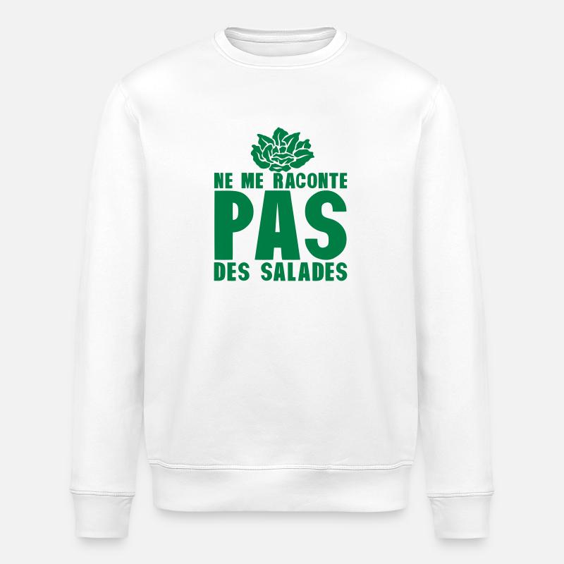 raconte pas salade expression 0 - Sweat bio ROLLER Stanley/Stella Unisexe - blanc