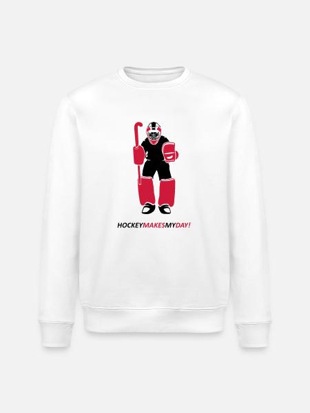 Field hockey goalkeeper - Stanley/Stella ROLLER Unisex Organic Sweatshirt - white
