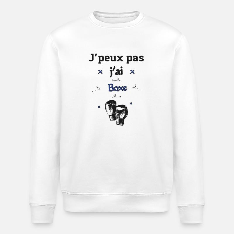 J'peux pas j'ai Boxe - Sweat bio ROLLER Stanley/Stella Unisexe - blanc
