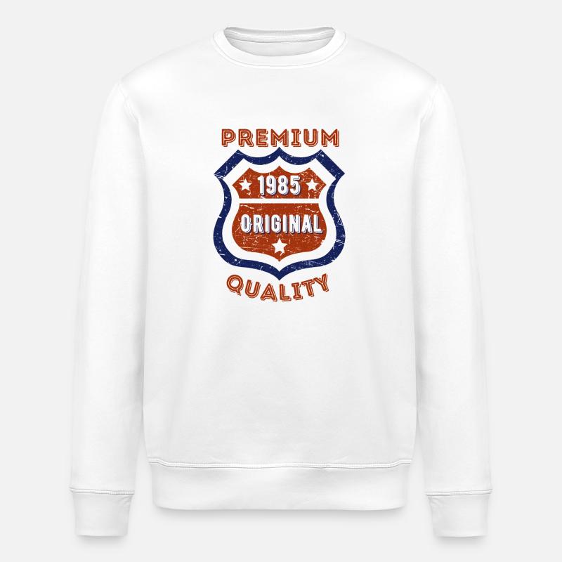 Premium-Qualität 1985 - Stanley/Stella Unisex Bio-Sweatshirt ROLLER - Weiß