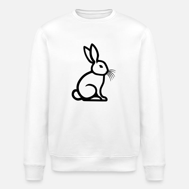 Easter Bunny Symbol Easter - Stanley/Stella ROLLER Unisex Organic Sweatshirt - white