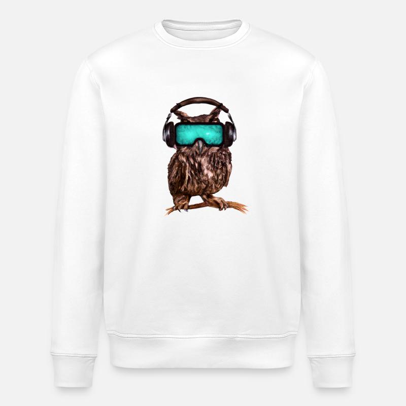Eule _ 03 - Stanley/Stella Unisex Bio-Sweatshirt ROLLER - Weiß
