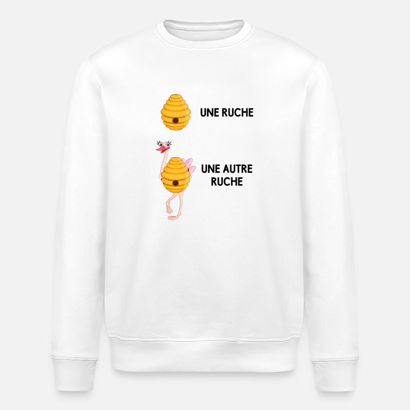 a beehive and other hive - Stanley/Stella ROLLER Unisex Organic Sweatshirt - white