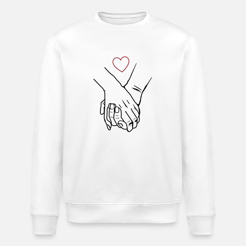 hände herzen - Stanley/Stella Unisex Bio-Sweatshirt ROLLER - Weiß