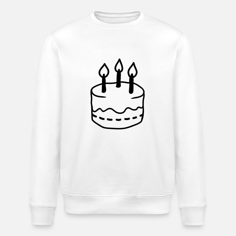 Cake - Line - Stanley/Stella ROLLER Unisex Organic Sweatshirt - white