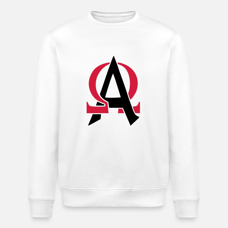 ALPHA & OMEGA - Stanley/Stella Unisex Bio-Sweatshirt ROLLER - Weiß