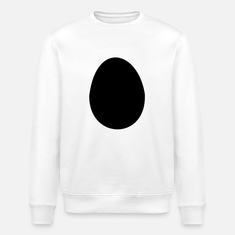 Egg shape - Stanley/Stella ROLLER Unisex Organic Sweatshirt - white
