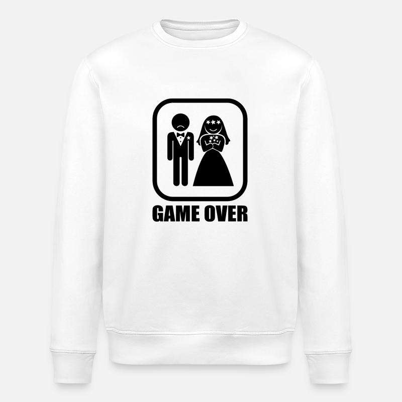 Hochzeit - Game Over - Stanley/Stella Unisex Bio-Sweatshirt ROLLER - Weiß