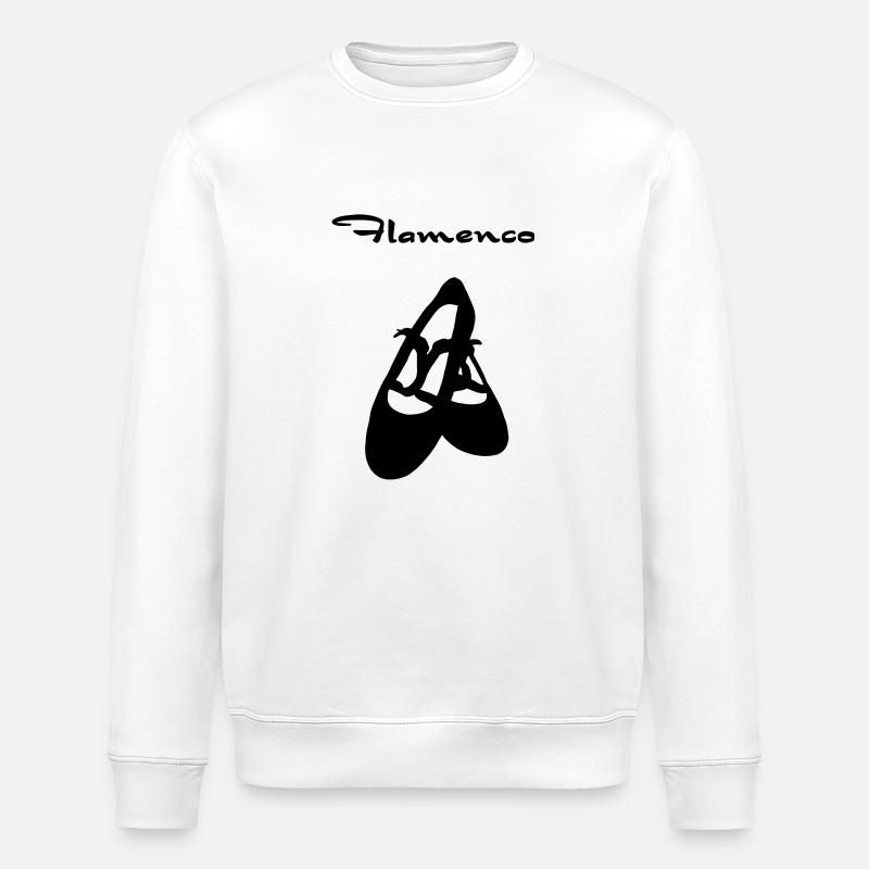 Flamencoschuhe mit Text - Stanley/Stella Unisex Bio-Sweatshirt ROLLER - Weiß