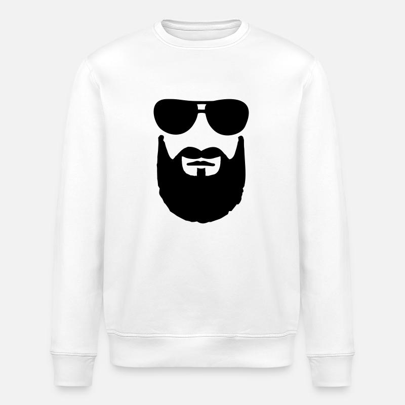 Bart Sonnenbrille - Stanley/Stella Unisex Bio-Sweatshirt ROLLER - Weiß