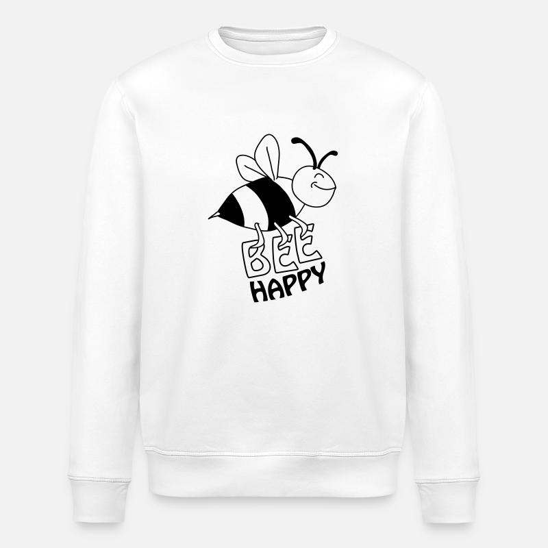 Bee Happy - Sweat bio ROLLER Stanley/Stella Unisexe - blanc