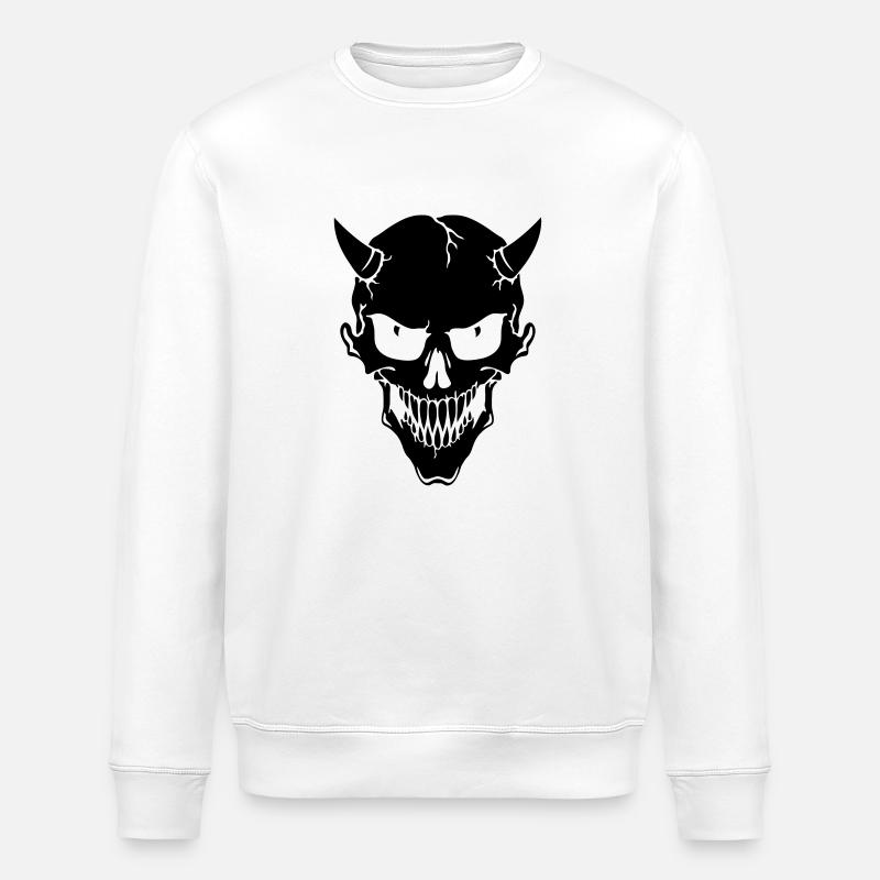 Devil - Stanley/Stella ROLLER Unisex Organic Sweatshirt - white