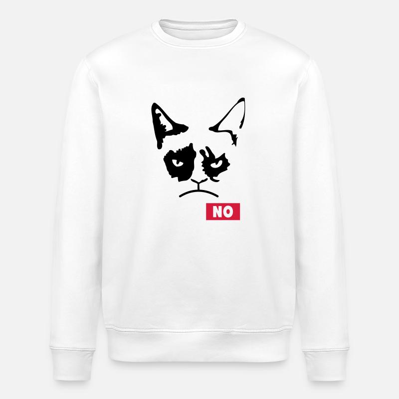 Grumpy Cat - Stanley/Stella Unisex Bio-Sweatshirt ROLLER - Weiß