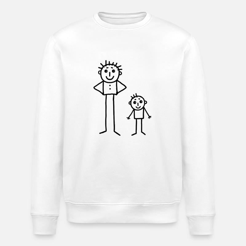 2 Strichmännchen - Stanley/Stella Unisex Bio-Sweatshirt ROLLER - Weiß