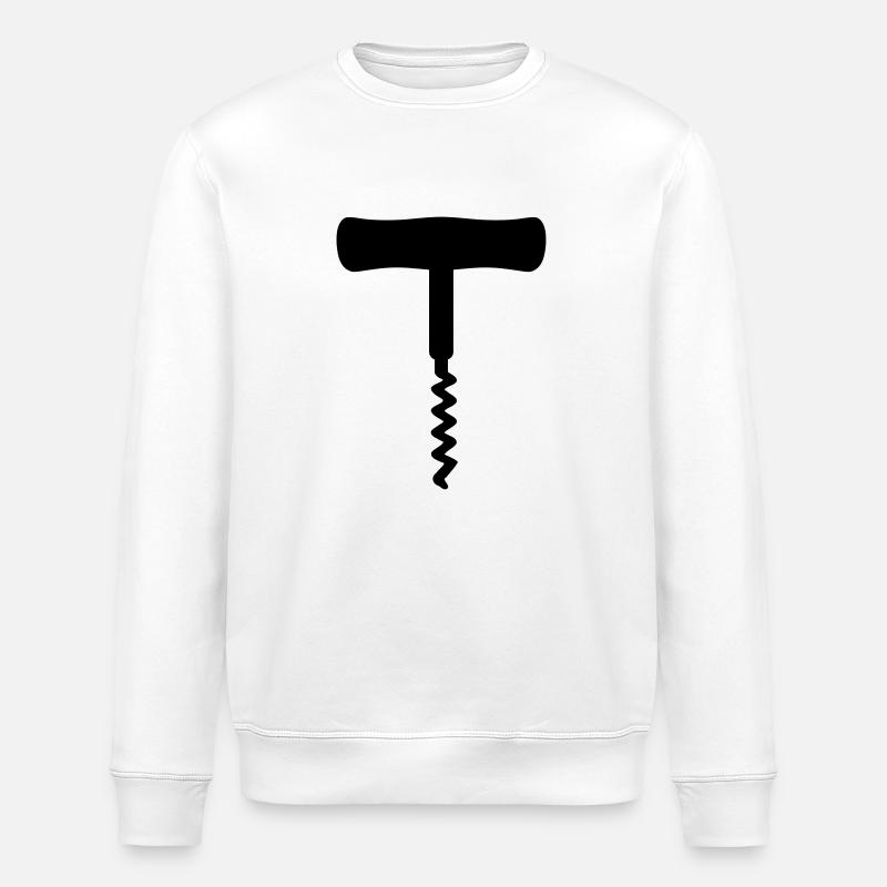 Corkscrew - Stanley/Stella ROLLER Unisex Organic Sweatshirt - white