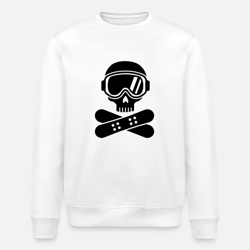 Snowboard - Stanley/Stella Unisex Bio-Sweatshirt ROLLER - Weiß