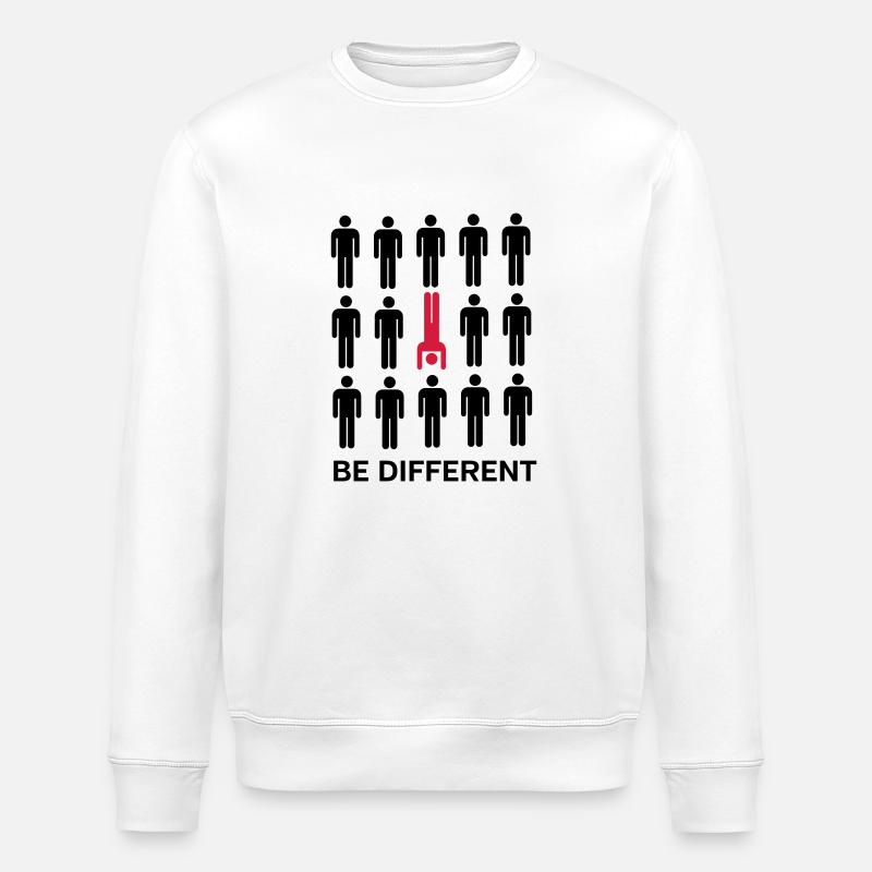 Be Different (Handstand) - Stanley/Stella Unisex Bio-Sweatshirt ROLLER - Weiß