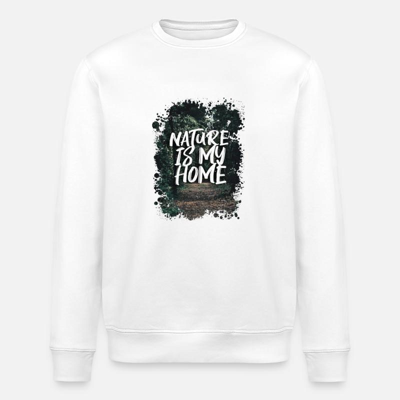 NATURE IS MY HOME - Sweat bio ROLLER Stanley/Stella Unisexe - blanc
