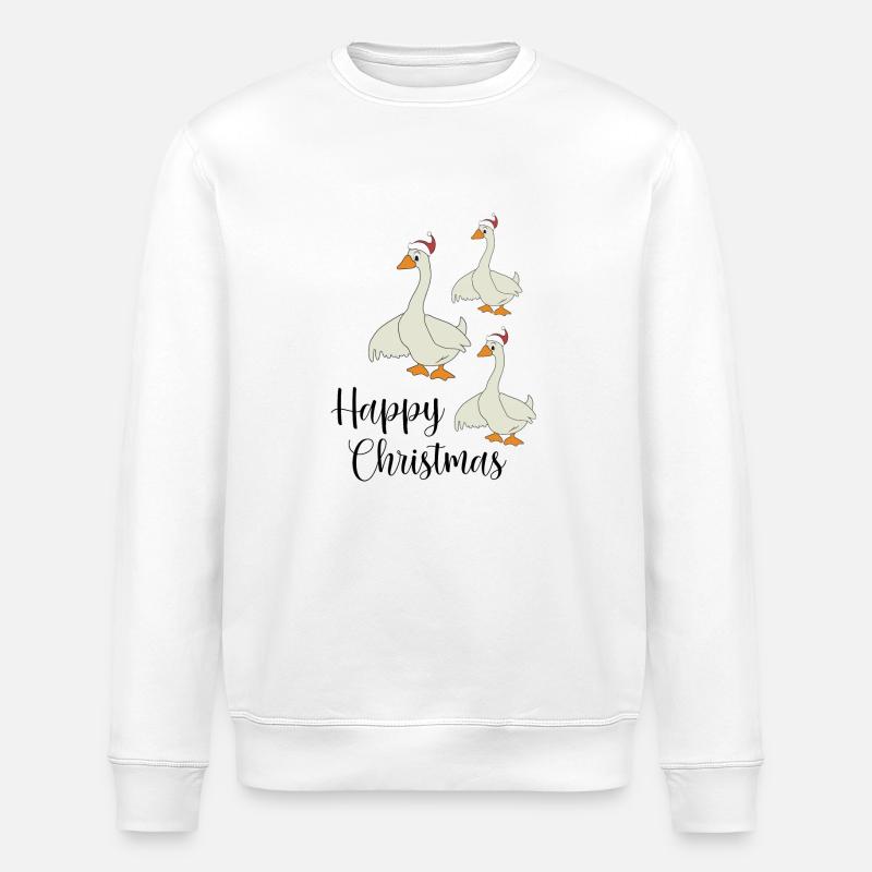 Happy Christmas - Stanley/Stella Unisex Bio-Sweatshirt ROLLER - Weiß