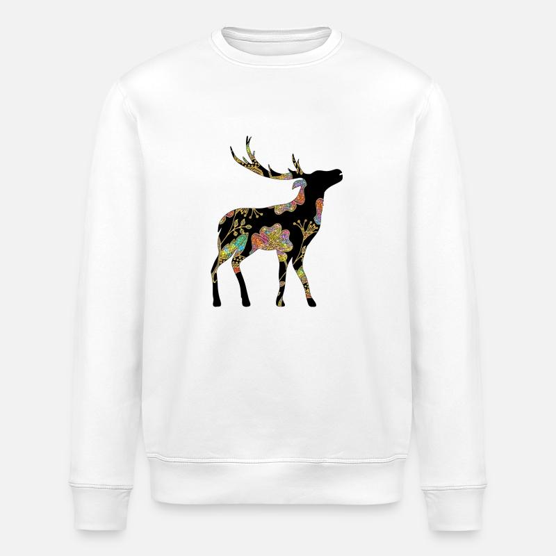 Cerf - Sweat bio ROLLER Stanley/Stella Unisexe - blanc