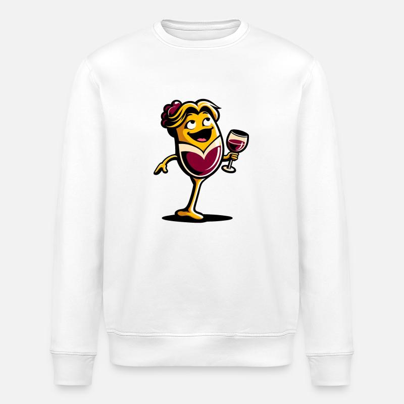 Joyeux gobelet de vin - Sweat bio ROLLER Stanley/Stella Unisexe - blanc