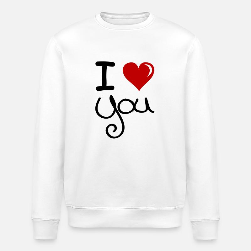 Je t’aime 1 - Sweat bio ROLLER Stanley/Stella Unisexe - blanc