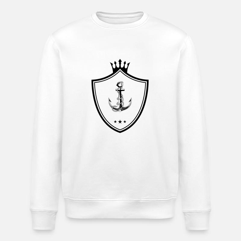 Ancre d’armoiries - Sweat bio ROLLER Stanley/Stella Unisexe - blanc