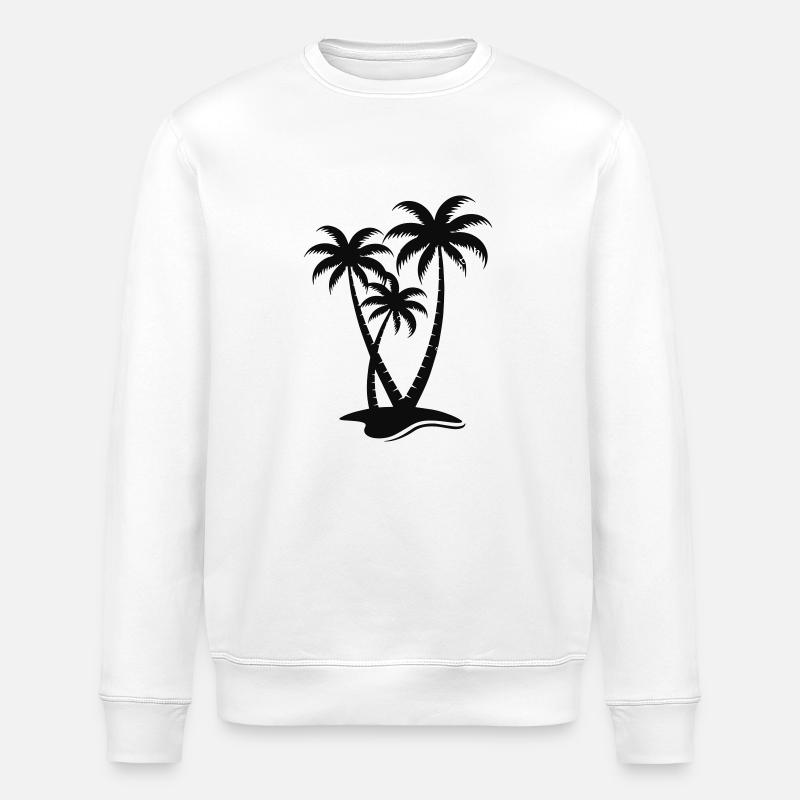 Palmiers 2 - Sweat bio ROLLER Stanley/Stella Unisexe - blanc