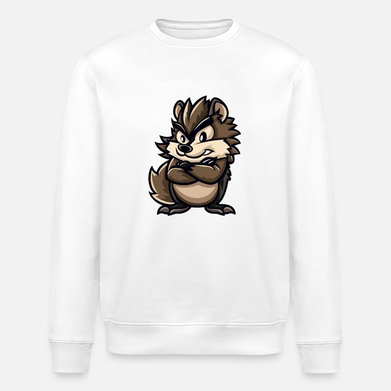 hérisson - Sweat bio ROLLER Stanley/Stella Unisexe - blanc