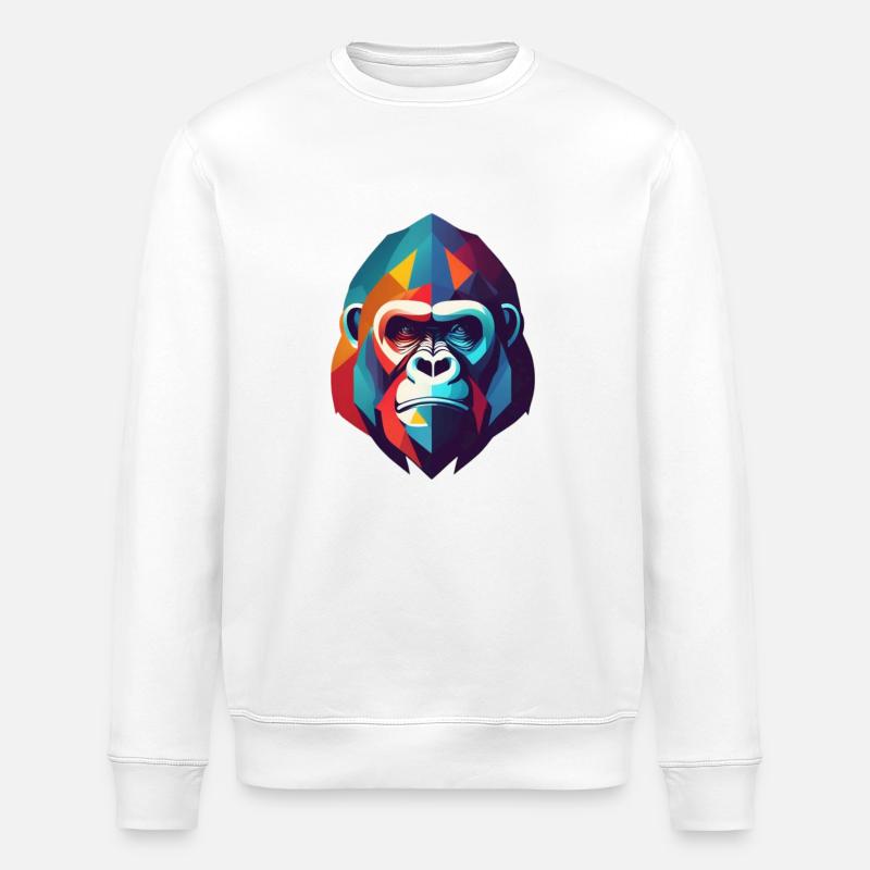 Gorilla Design - Stanley/Stella Unisex Bio-Sweatshirt ROLLER - Weiß