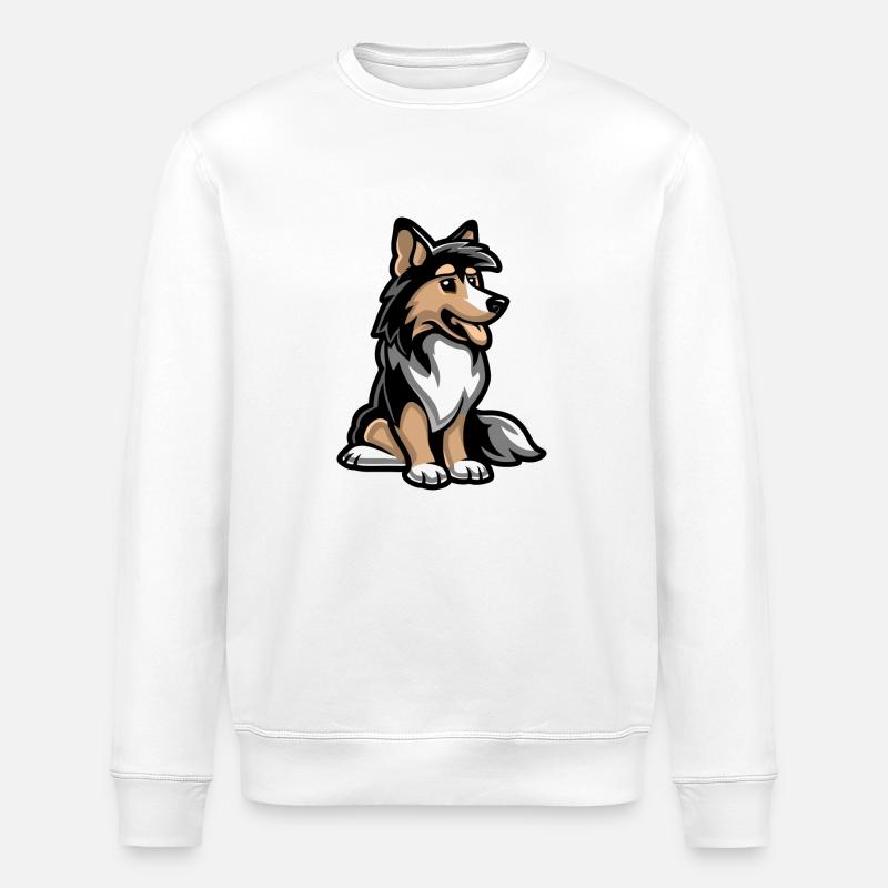 Bande dessinée de chien - Sweat bio ROLLER Stanley/Stella Unisexe - blanc