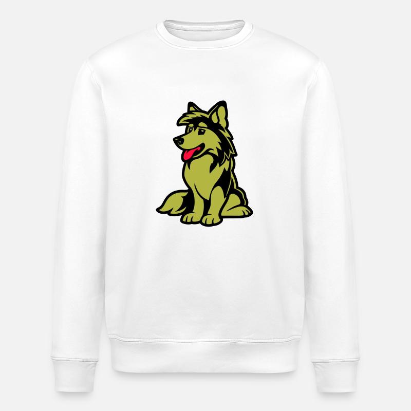 Chien Bande dessinée Chien - Sweat bio ROLLER Stanley/Stella Unisexe - blanc