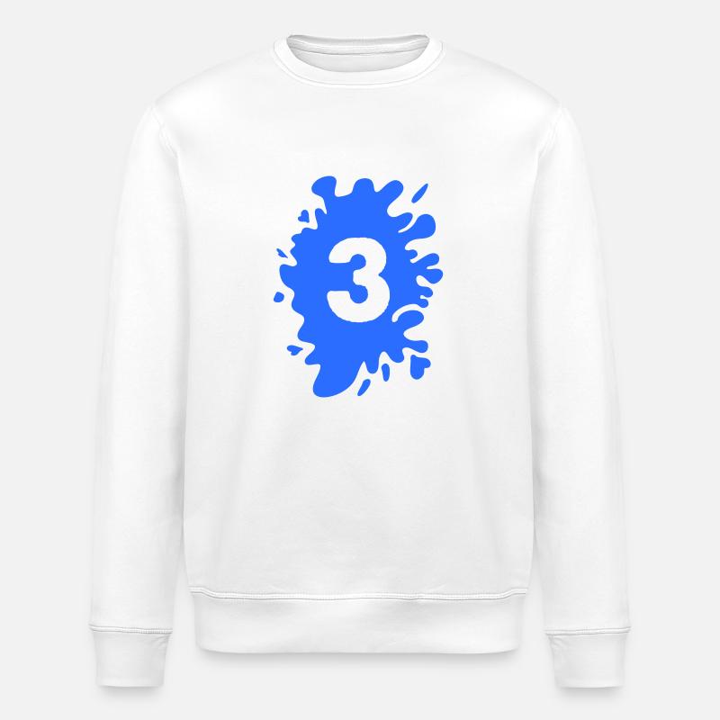 Klecks 3 - Stanley/Stella Unisex Bio-Sweatshirt ROLLER - Weiß