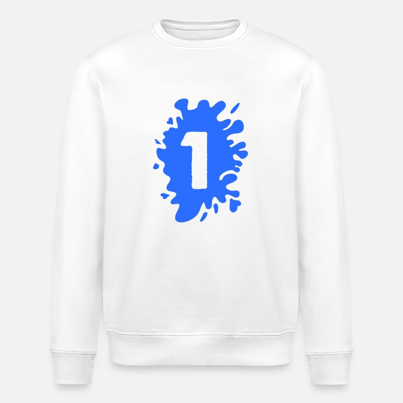 Klecks 1 - Stanley/Stella Unisex Bio-Sweatshirt ROLLER - Weiß