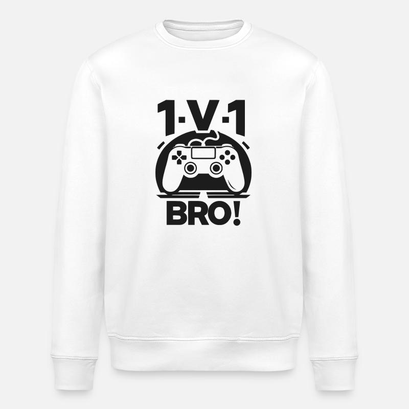 1v1 Bruder - Stanley/Stella Unisex Bio-Sweatshirt ROLLER - Weiß