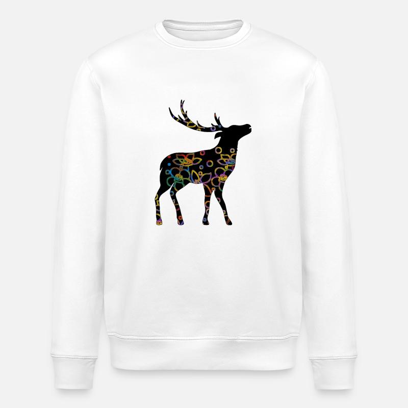 Hjort - Stanley/Stella økologisk unisex-sweatshirt ROLLER - hvid